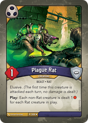 Plague Rat, a KeyForge card illustrated by Jordan Kerbow