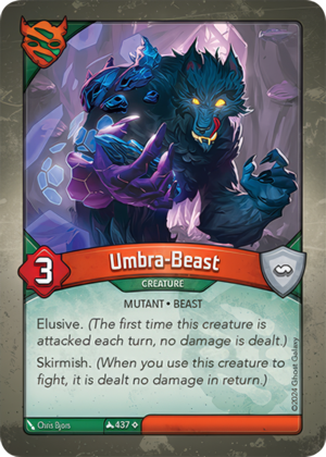 Umbra-Beast, a KeyForge card illustrated by Chris Bjors