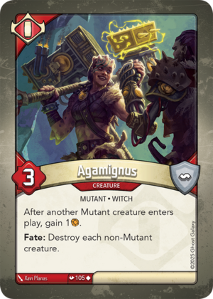 Agamignus, a KeyForge card illustrated by Mutant