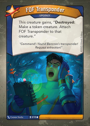 FOF Transponder, a KeyForge card illustrated by Caravan Studio
