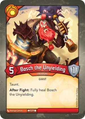 Bosch the Unyielding, a KeyForge card illustrated by Giant