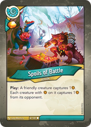 Spoils of Battle, a KeyForge card illustrated by Diego Machuca