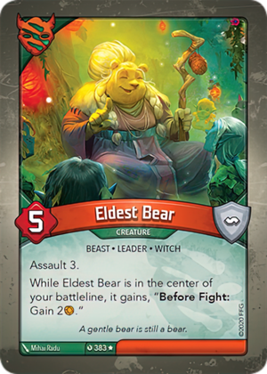 Eldest Bear, a KeyForge card illustrated by Mihai Radu