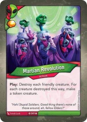 Martian Revolution (Ironyx Rebels), a KeyForge card illustrated by Tomek Larek