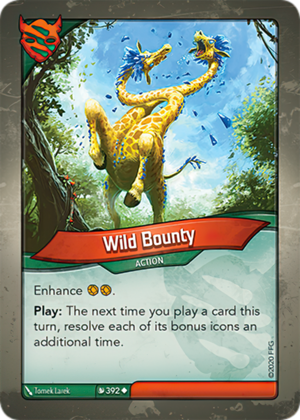 Wild Bounty, a KeyForge card illustrated by Tomek Larek