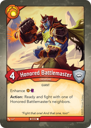 Honored Battlemaster, a KeyForge card illustrated by Giant