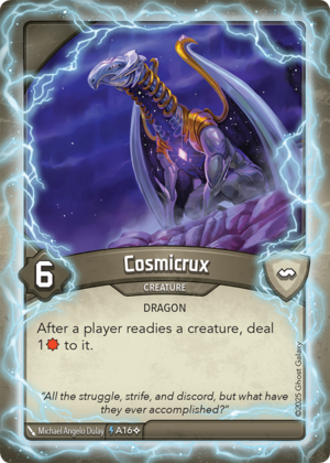 Cosmicrux (Anomaly), a KeyForge card illustrated by Michael Angelo Dulay