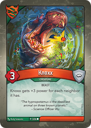 Knoxx, a KeyForge card illustrated by Rudy Siswanto