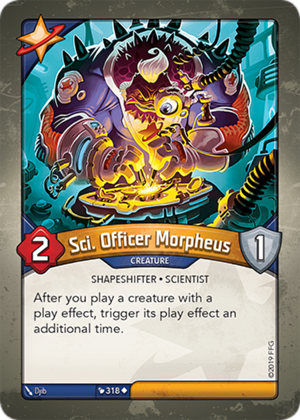 Sci. Officer Morpheus, a KeyForge card illustrated by Djib