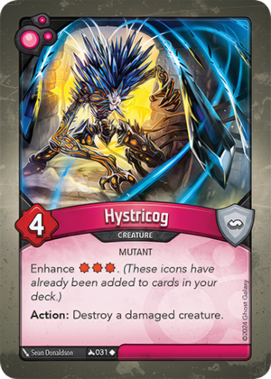 Hystricog, a KeyForge card illustrated by Sean Donaldson