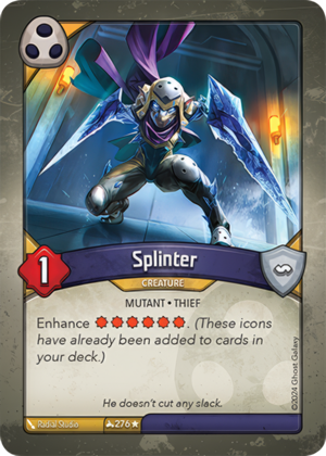 Splinter, a KeyForge card illustrated by Radial Studio