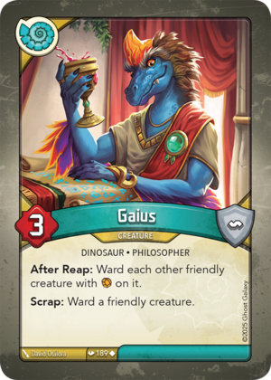 Gaius, a KeyForge card illustrated by Dinosaur