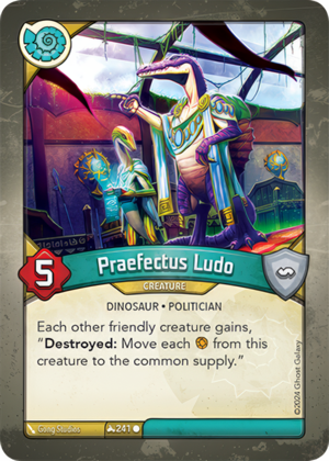 Praefectus Ludo, a KeyForge card illustrated by Gong Studios