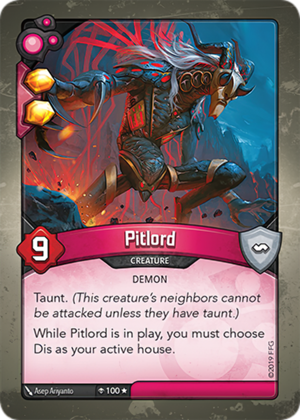 Pitlord, a KeyForge card illustrated by Asep Ariyanto