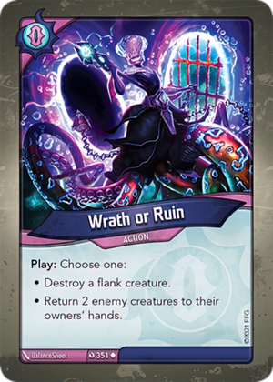 Wrath or Ruin, a KeyForge card illustrated by BalanceSheet