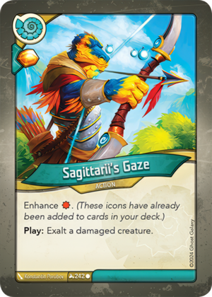 Sagittarii’s Gaze, a KeyForge card illustrated by Konstantin Porubov