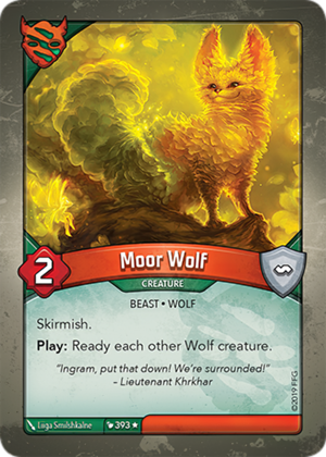 Moor Wolf, a KeyForge card illustrated by Liiga Smilshkalne