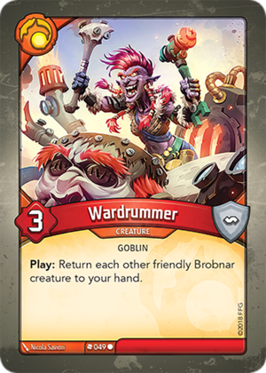 Wardrummer, a KeyForge card illustrated by Goblin