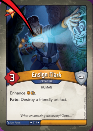 Ensign Clark, a KeyForge card illustrated by Human