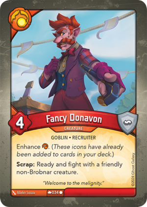 Fancy Donavon, a KeyForge card illustrated by Goblin