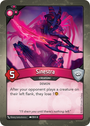 Sinestra, a KeyForge card illustrated by Demon