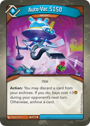 Auto-Vac 5150, a KeyForge card illustrated by Grigory Serov