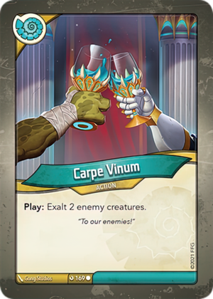 Carpe Vinum, a KeyForge card illustrated by Gong Studios