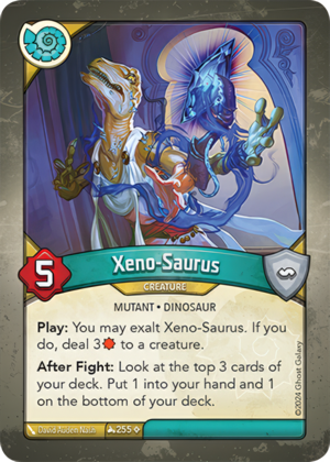 Xeno-Saurus, a KeyForge card illustrated by Dinosaur