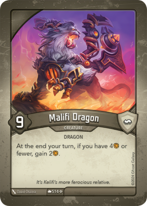 Malifi Dragon, a KeyForge card illustrated by Dragon