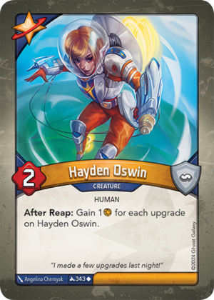 Hayden Oswin, a KeyForge card illustrated by Human