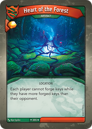 Heart of the Forest, a KeyForge card illustrated by Alyn Spiller