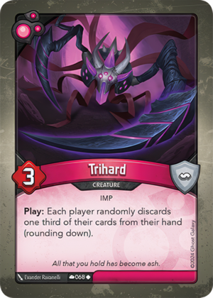 Trihard, a KeyForge card illustrated by Imp