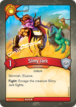 Slimy Jark, a KeyForge card illustrated by Fábio Perez
