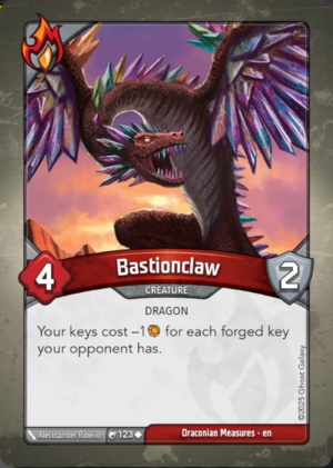 Bastionclaw, a KeyForge card illustrated by Dragon
