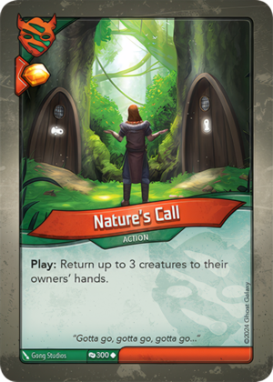 Nature’s Call, a KeyForge card illustrated by Gong Studios