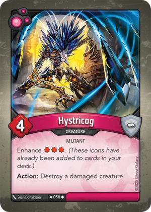 Hystricog, a KeyForge card illustrated by Sean Donaldson