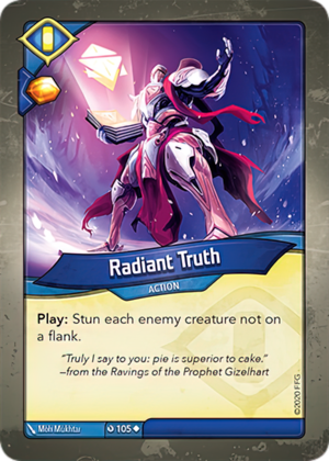 Radiant Truth, a KeyForge card illustrated by Mo Mukhtar