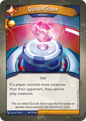 Quixxle Stone, a KeyForge card illustrated by Caravan Studio