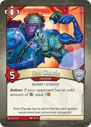 Odd Clawde (Redemption), a KeyForge card illustrated by Mutant