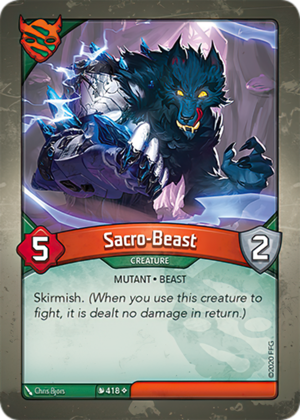 Sacro-Beast, a KeyForge card illustrated by Chris Bjors
