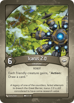 Icarus 2.0, a KeyForge card illustrated by Robot