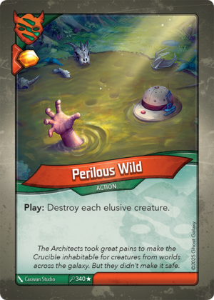 Perilous Wild, a KeyForge card illustrated by David Auden Nash