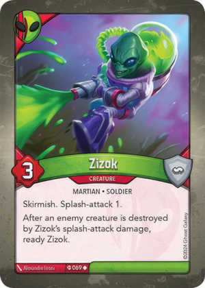 Zizok (Ironyx Rebels), a KeyForge card illustrated by Martian