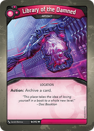 Library of the Damned, a KeyForge card illustrated by Jacob Atienza