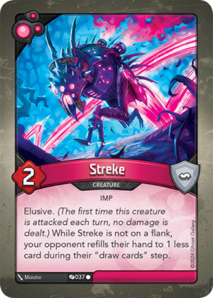 Streke, a KeyForge card illustrated by Imp