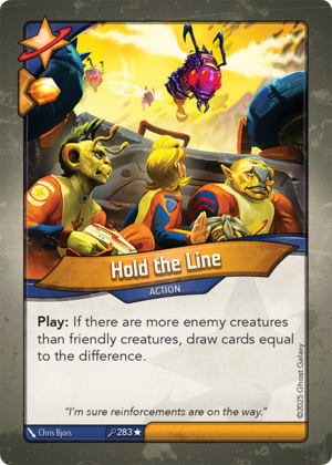 Hold the Line, a KeyForge card illustrated by Chris Bjors