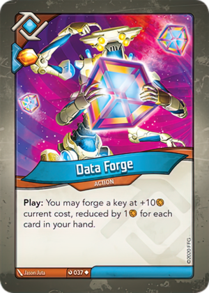 Data Forge, a KeyForge card illustrated by Jason Juta