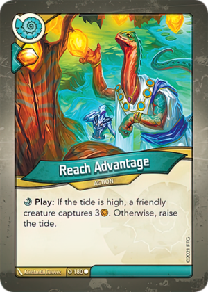 Reach Advantage, a KeyForge card illustrated by Konstantin Turovec