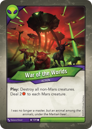 War of the Worlds, a KeyForge card illustrated by BalanceSheet