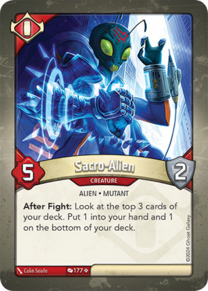 Sacro-Alien (Redemption), a KeyForge card illustrated by Mutant